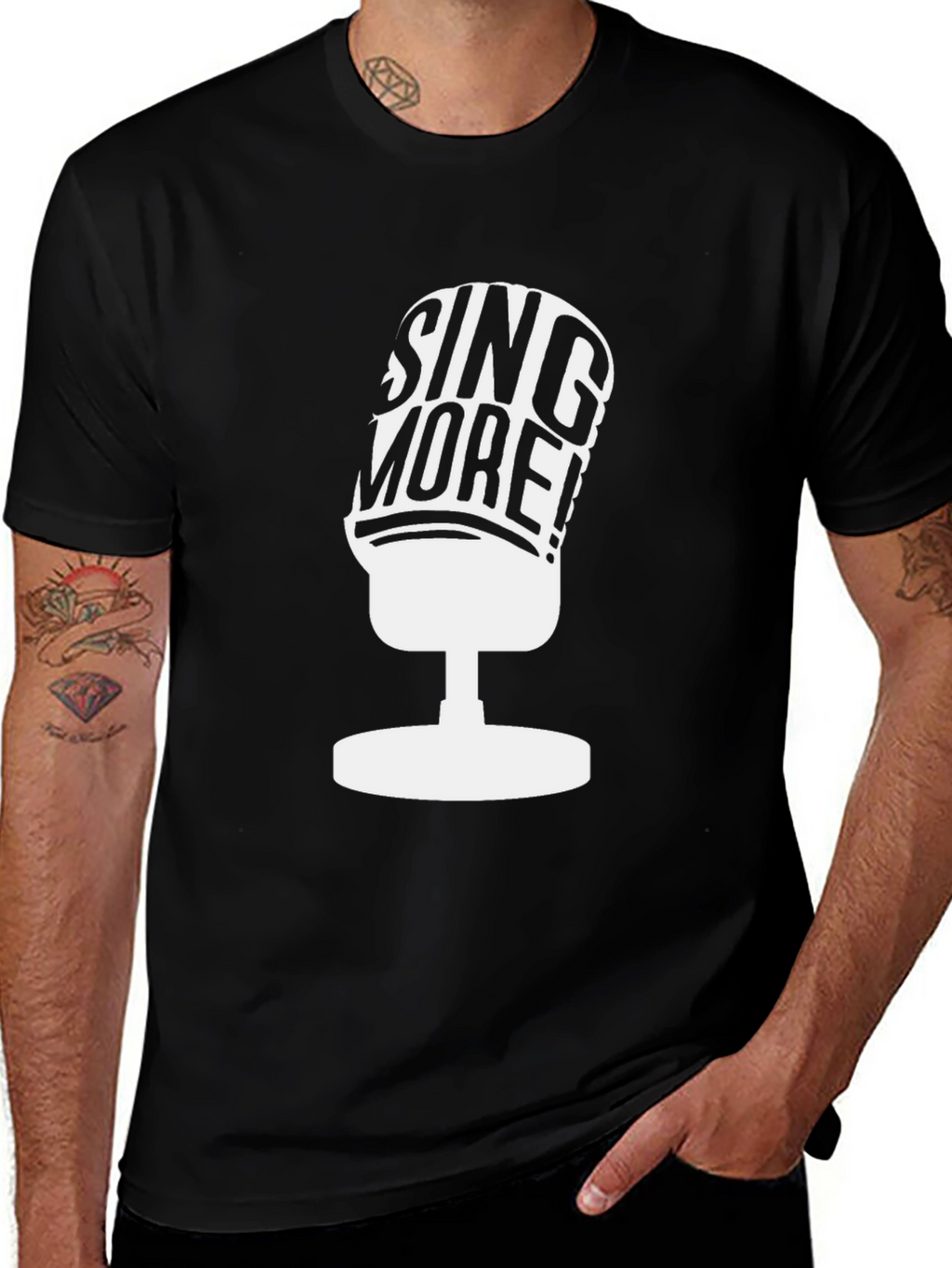 Sing More Graphic Tee - Black