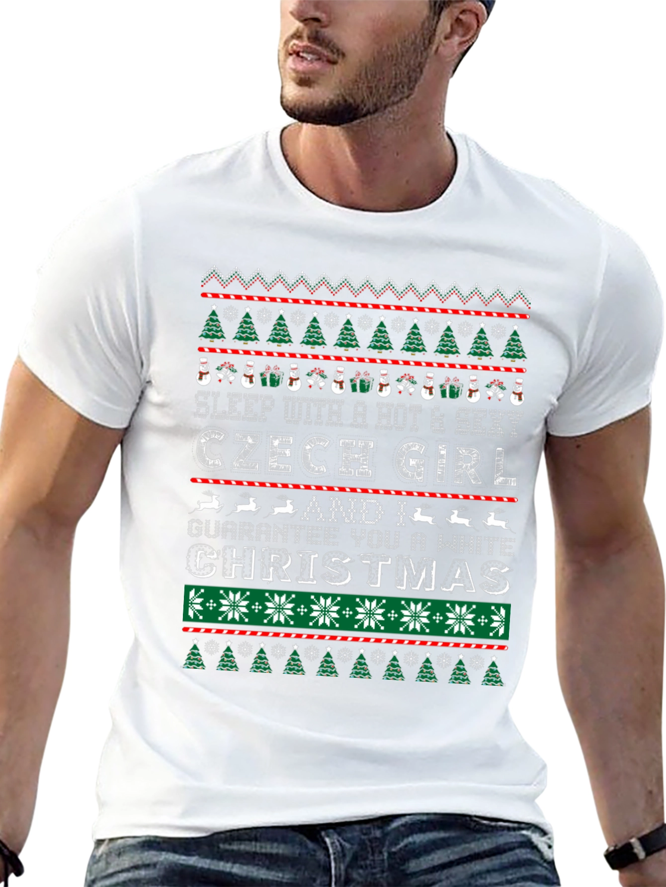Czech Girl Ugly Christmas Sweater T-Shirt