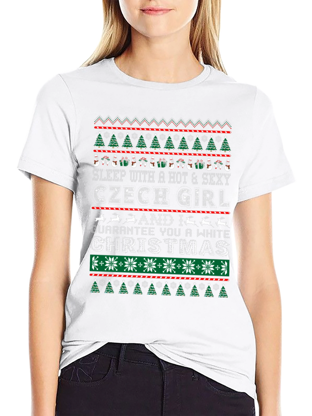 Czech Girl Ugly Christmas Sweater T-Shirt