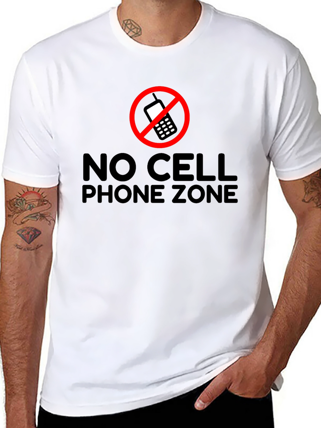 No Cell Phone Zone Graphic T-Shirt