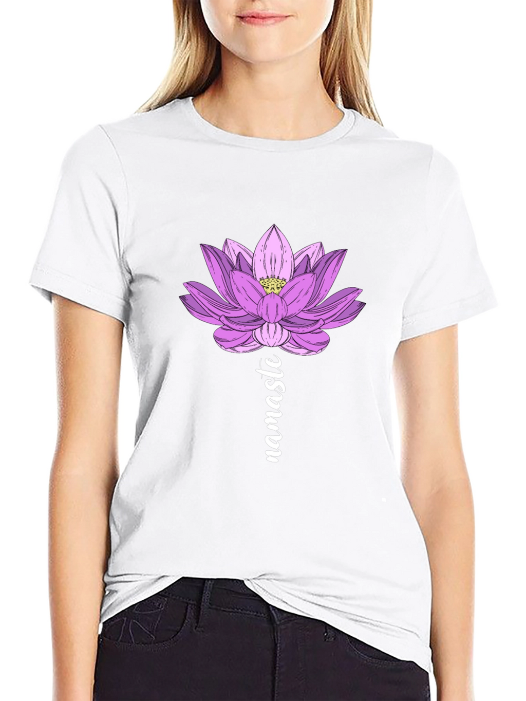 Lotus Namaste Graphic T-Shirt - Yoga Inspired Design