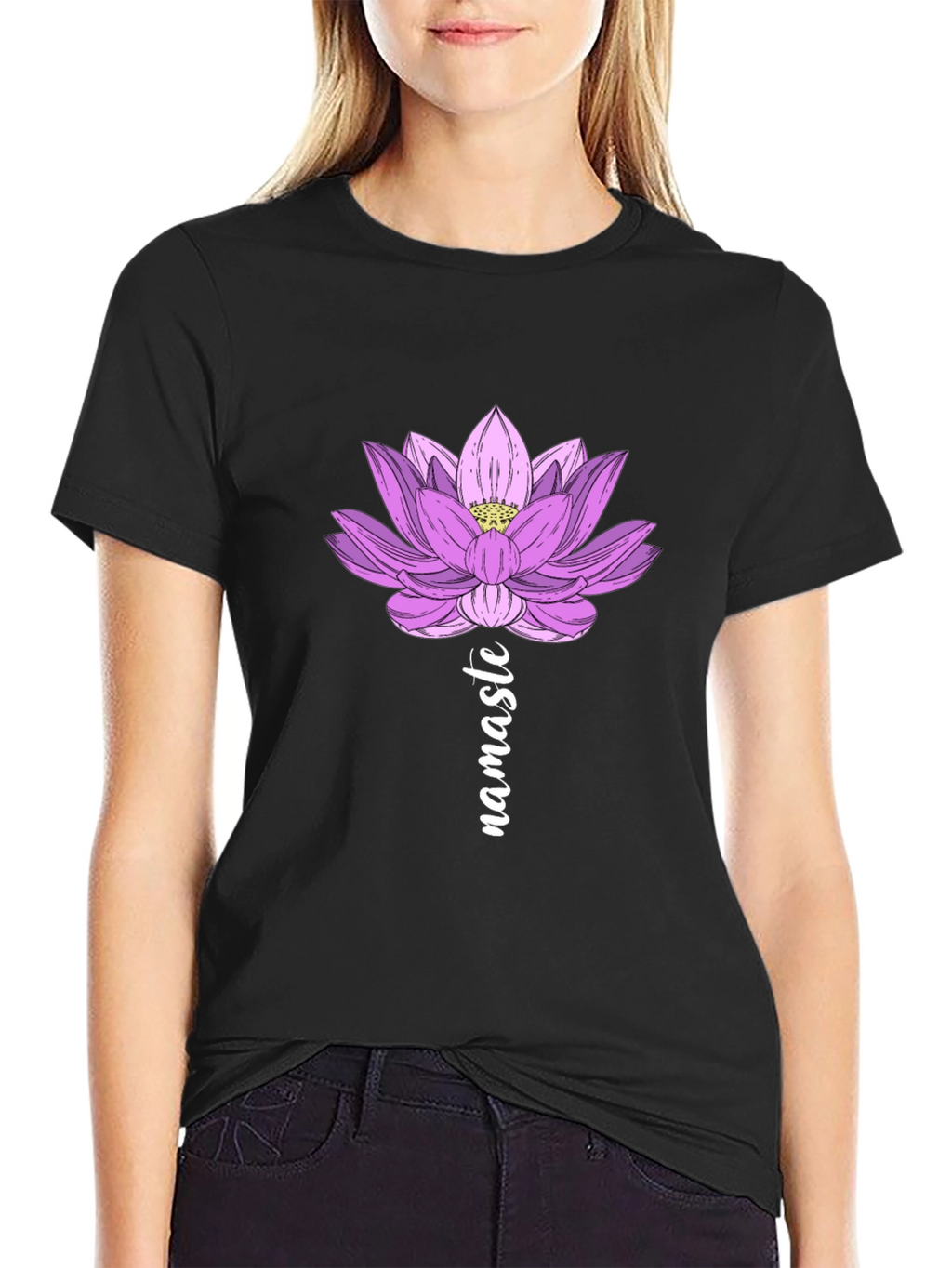 Lotus Namaste Graphic T-Shirt - Yoga Inspired Design