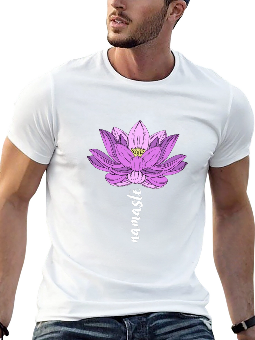 Lotus Namaste Graphic T-Shirt - Yoga Inspired Design