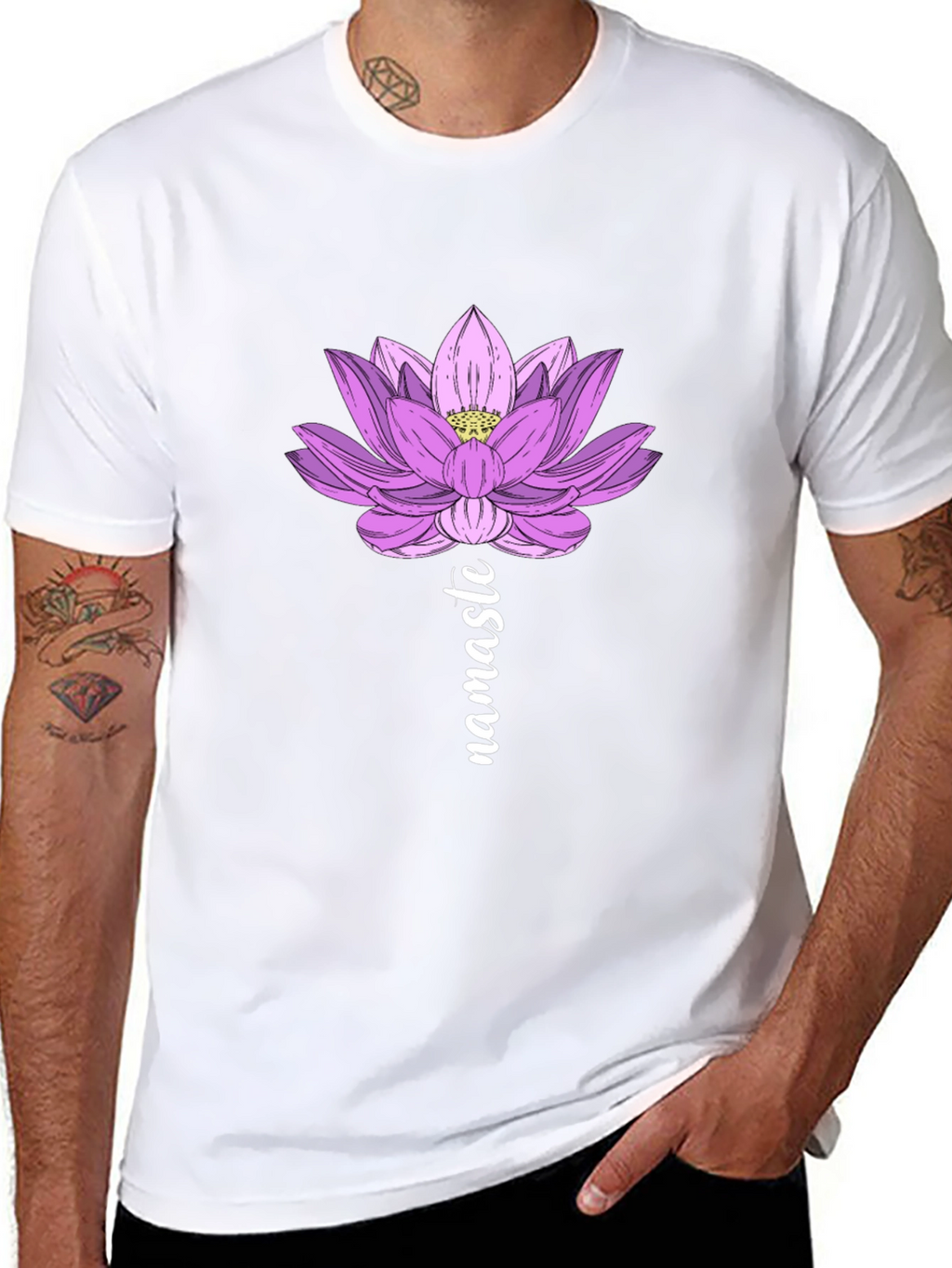 Lotus Namaste Graphic T-Shirt - Yoga Inspired Design