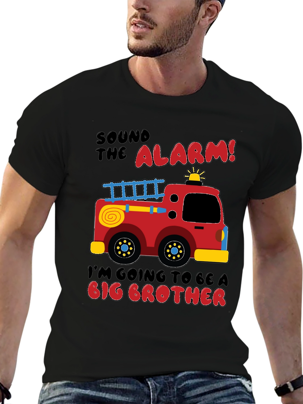 Big Brother Firetruck Announcement T-Shirt