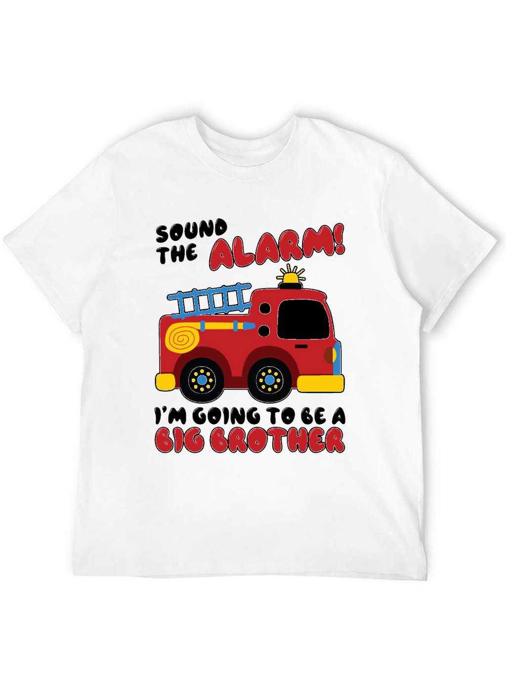 Big Brother Firetruck Announcement T-Shirt
