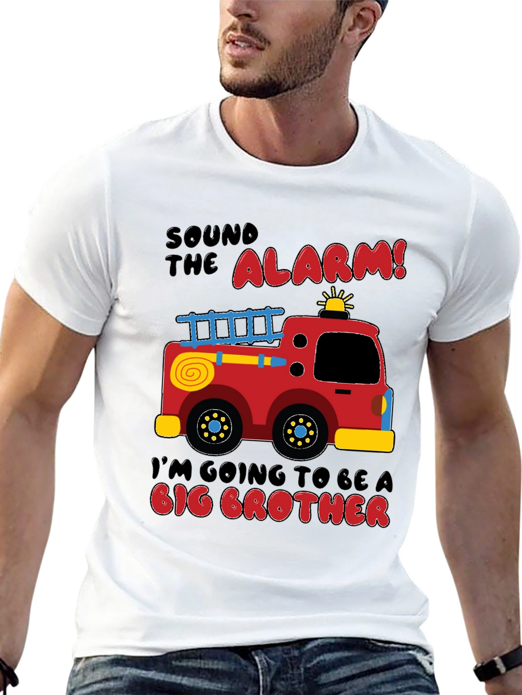 Big Brother Firetruck Announcement T-Shirt