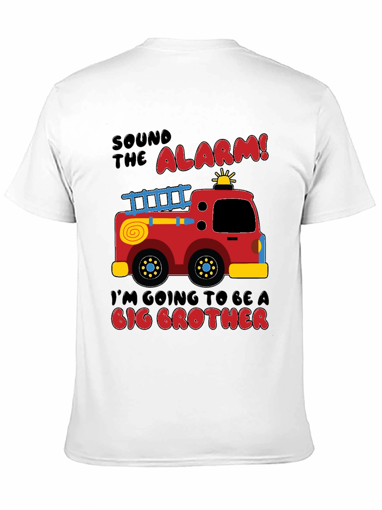 Big Brother Firetruck Announcement T-Shirt