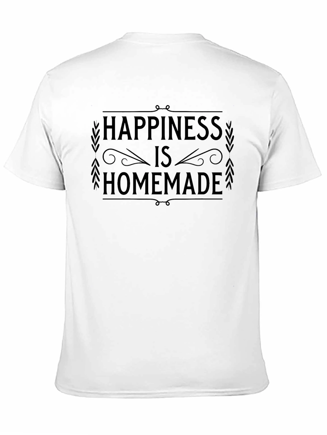 Happiness is Homemade Black Graphic T-Shirt
