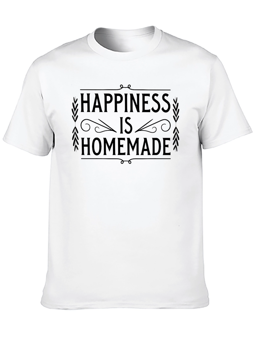 Happiness is Homemade Black Graphic T-Shirt