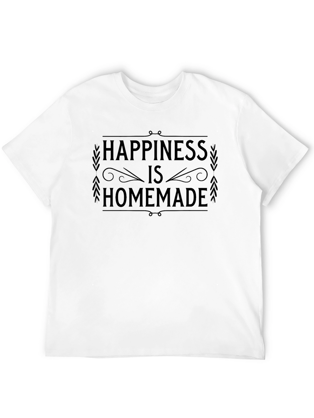 Happiness is Homemade Black Graphic T-Shirt