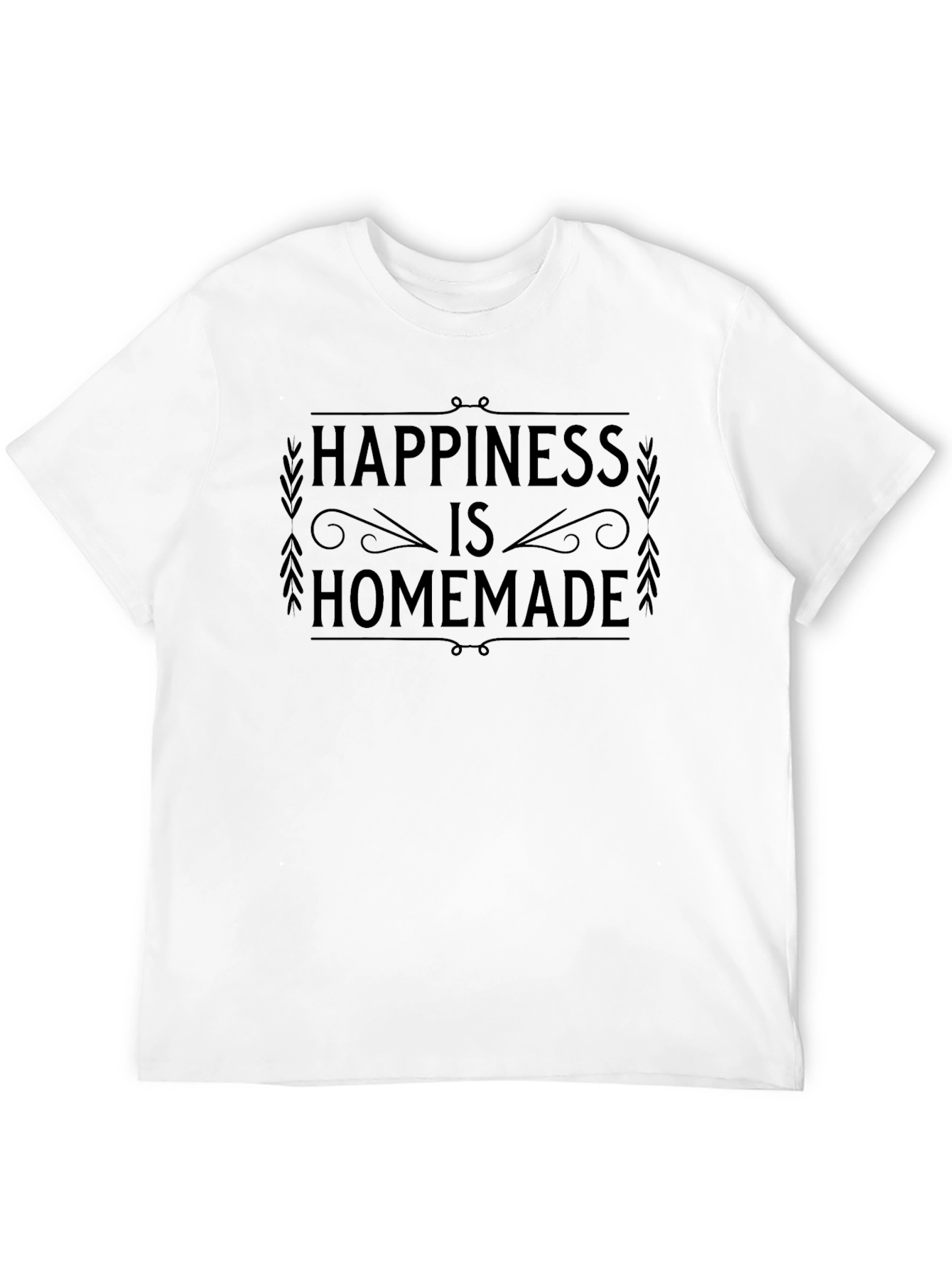 Happiness is Homemade Black Graphic T-Shirt