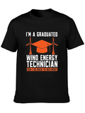Graduated Wind Energy Technician Graphic T-Shirt