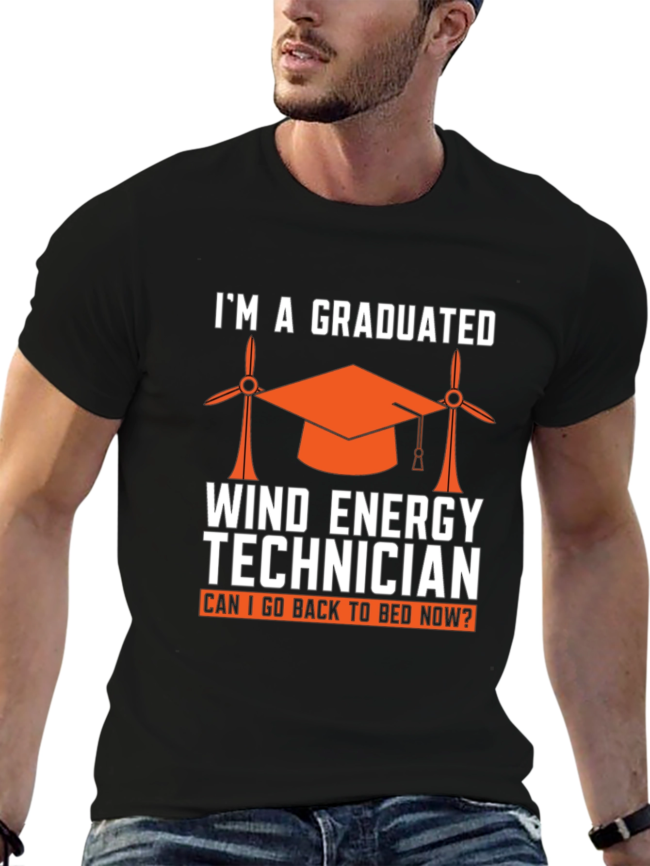 Graduated Wind Energy Technician Graphic T-Shirt