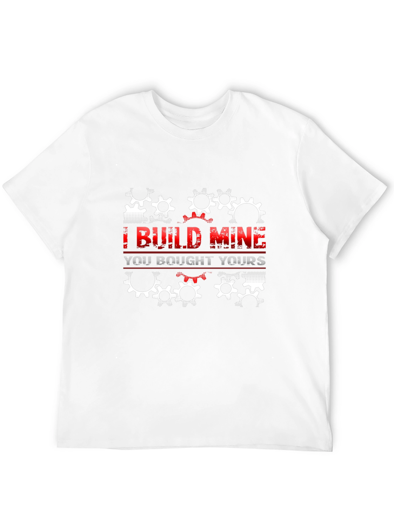 I Build Mine T-Shirt - Gear Design - Black