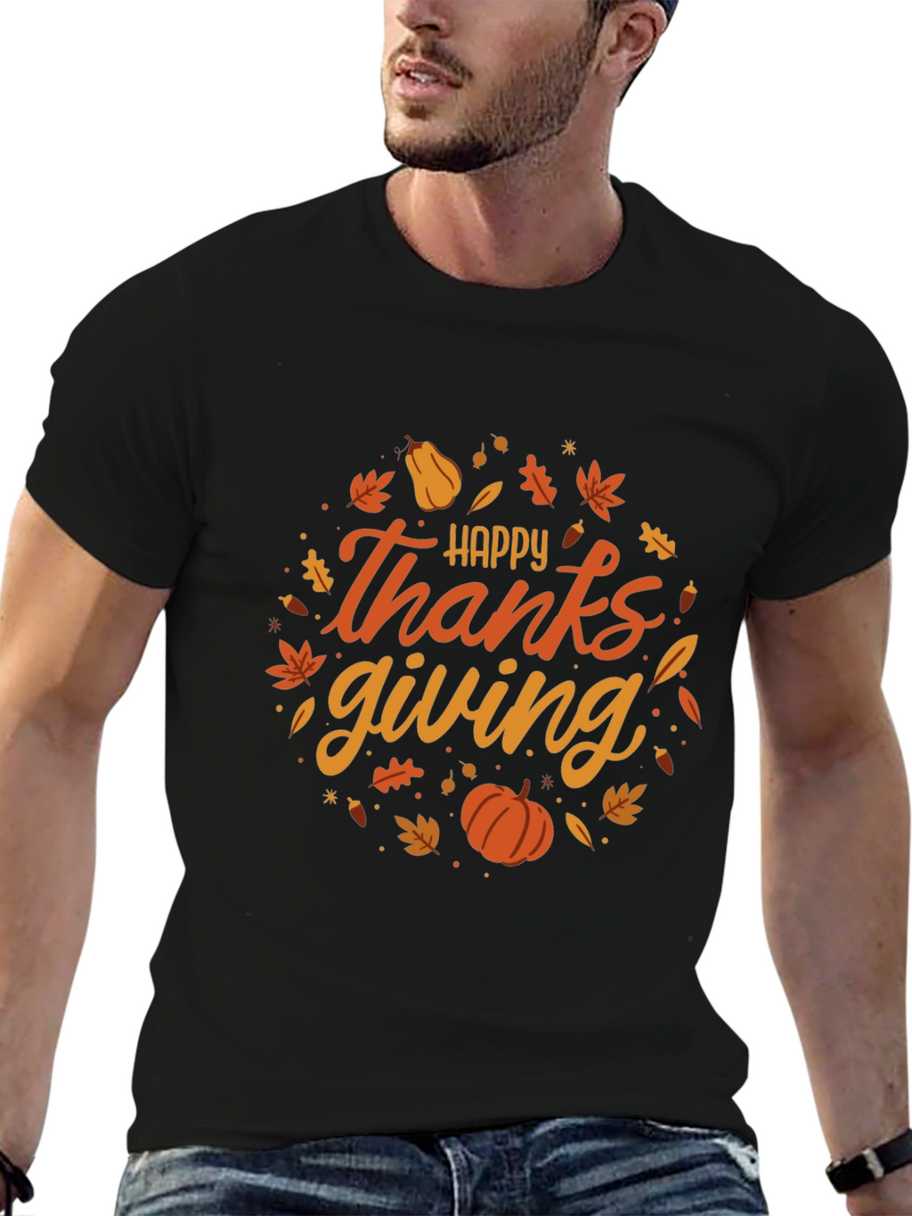 Happy Thanksgiving Graphic T-Shirt