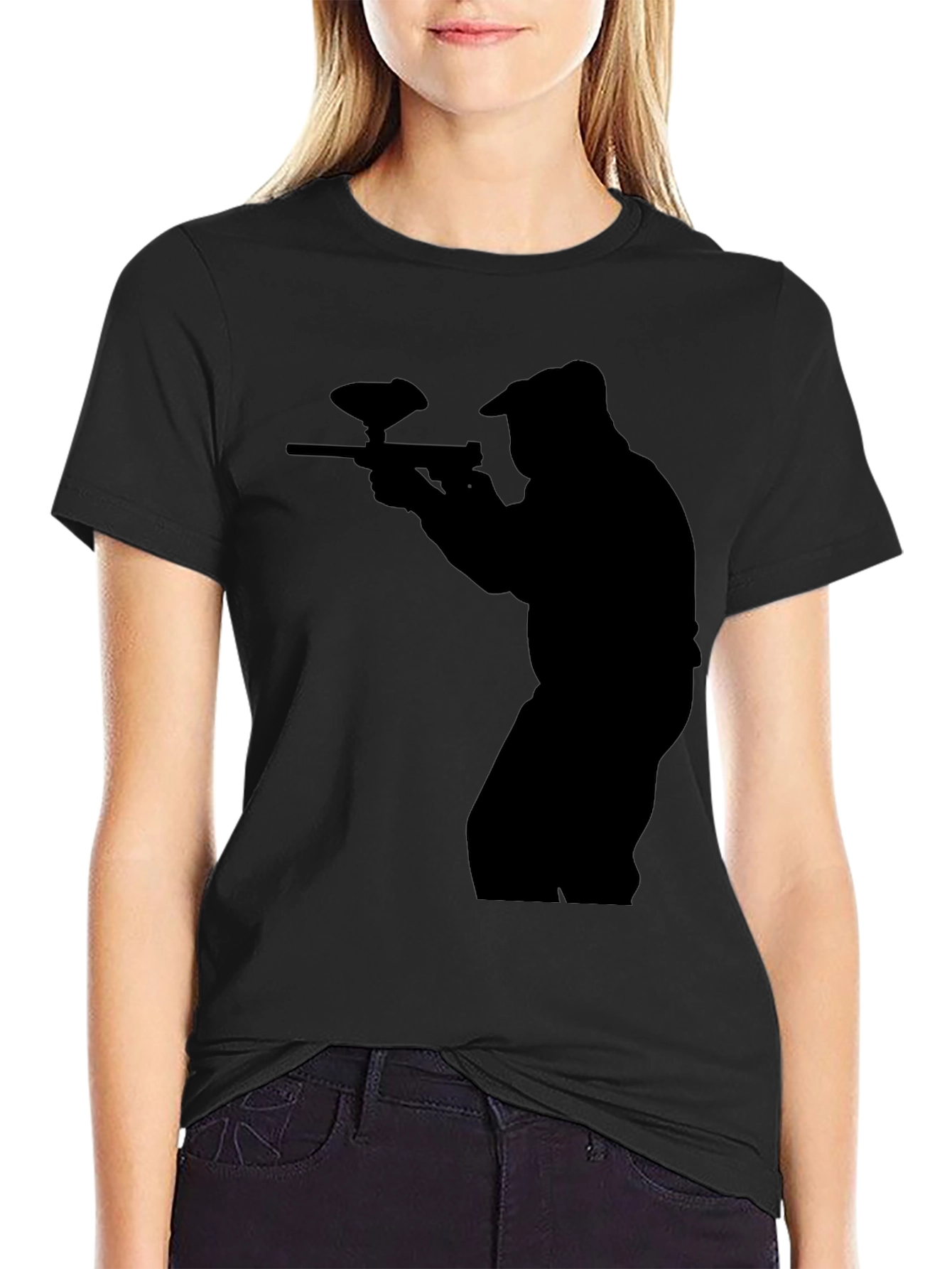 Paintball Silhouette Black T-Shirt