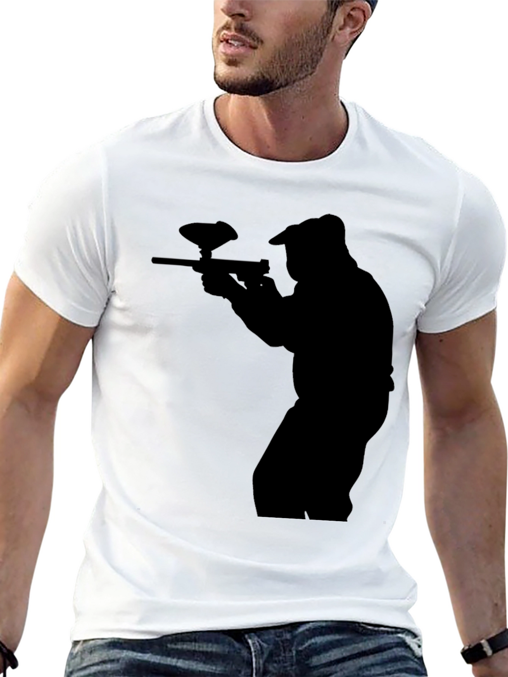 Paintball Silhouette Black T-Shirt