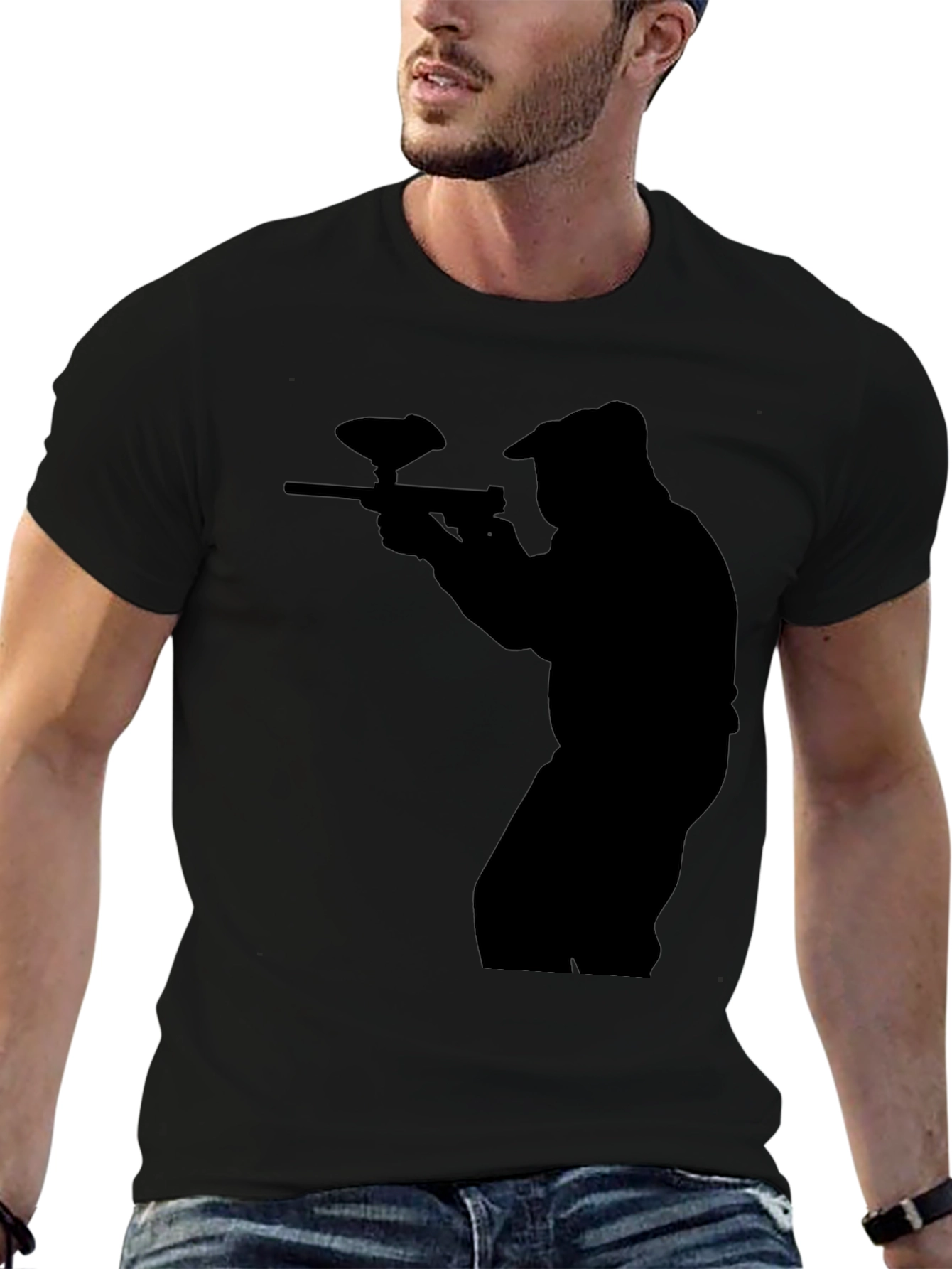 Paintball Silhouette Black T-Shirt