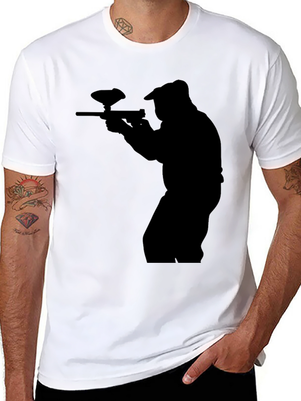 Paintball Silhouette Black T-Shirt