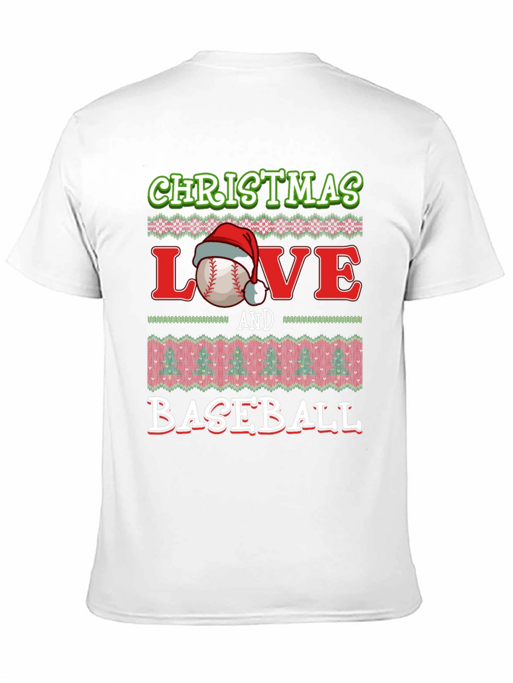 Christmas Love Baseball Holiday Graphic Tee