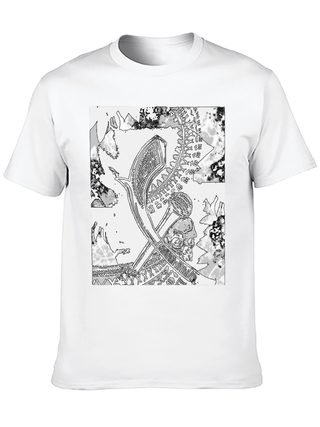 Monochrome Graphic Print Tee