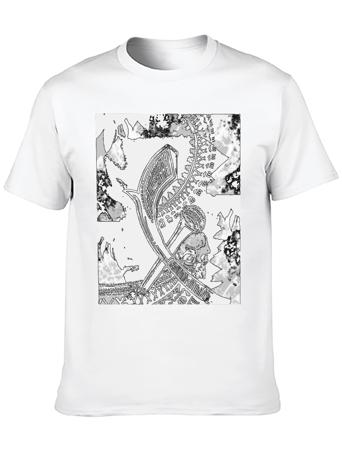 Monochrome Graphic Print Tee