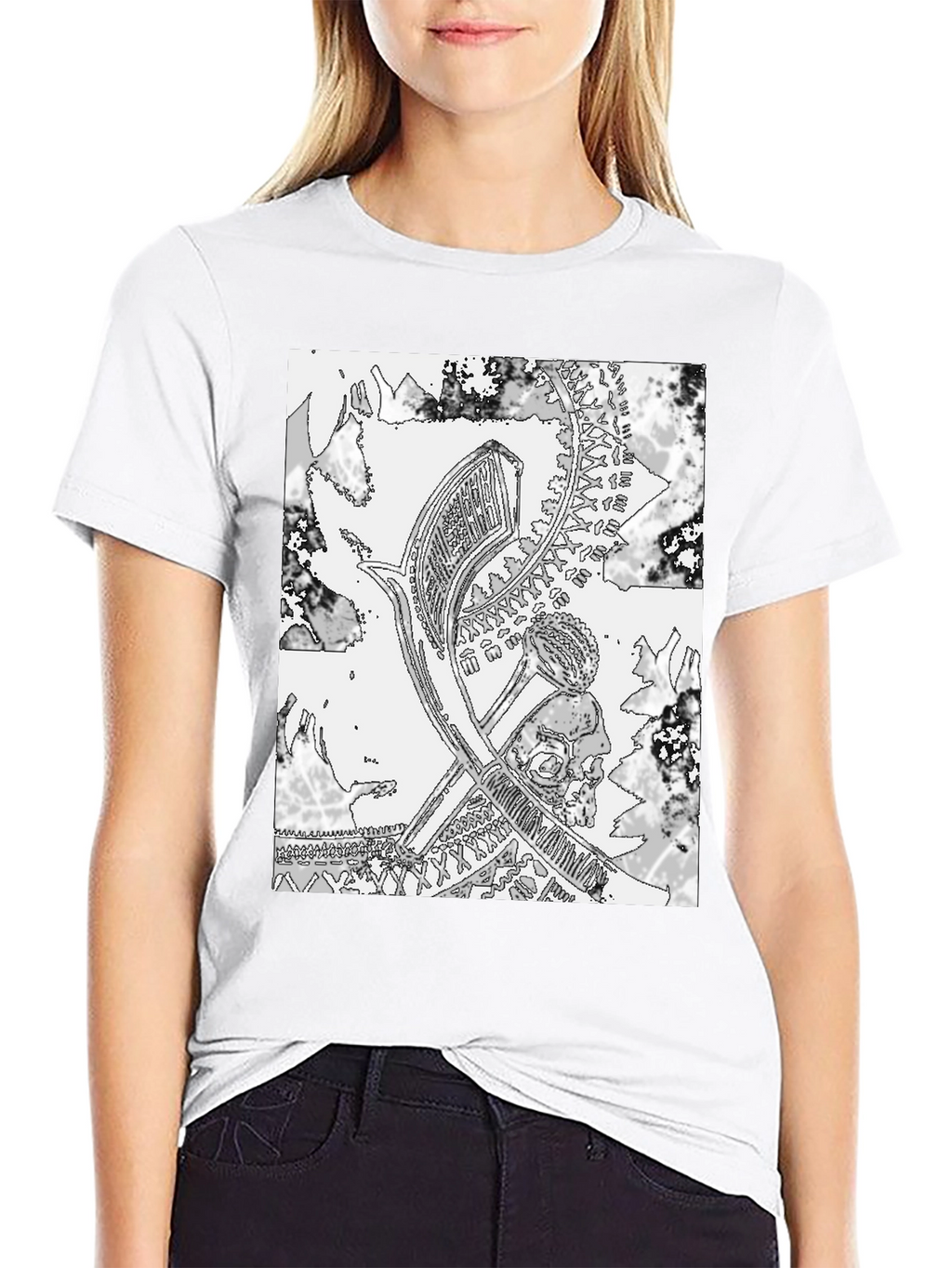 Monochrome Graphic Print Tee