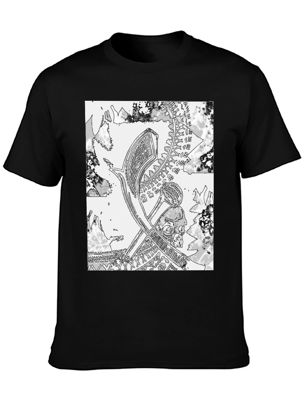 Monochrome Graphic Print Tee
