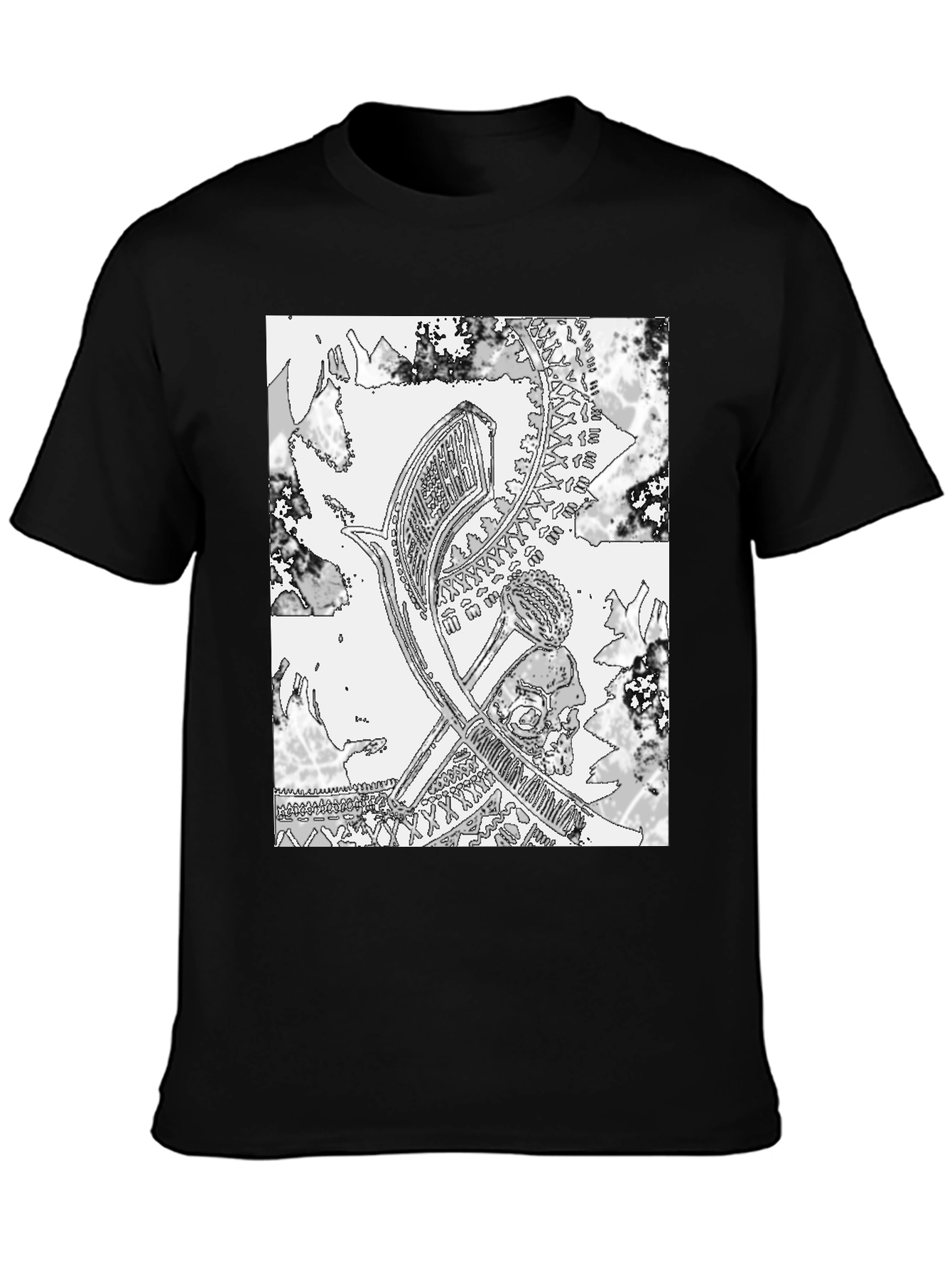 Monochrome Graphic Print Tee