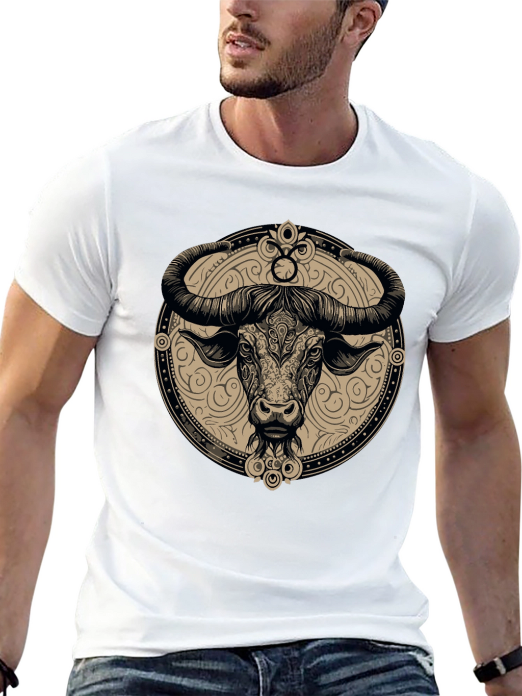 Taurus Zodiac Black T-Shirt
