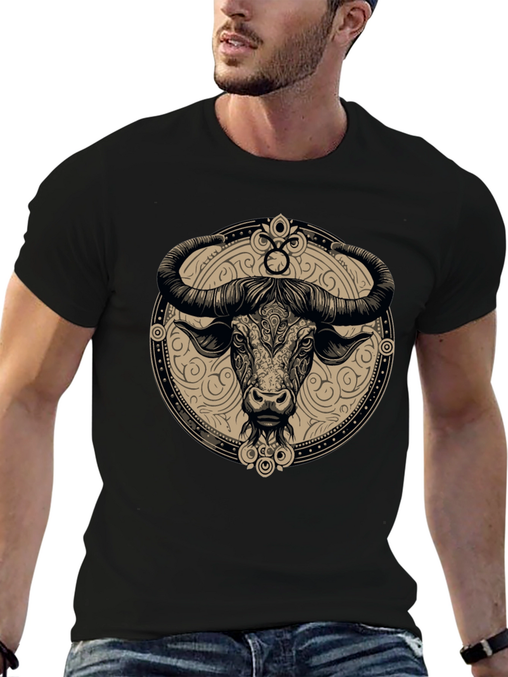 Taurus Zodiac Black T-Shirt