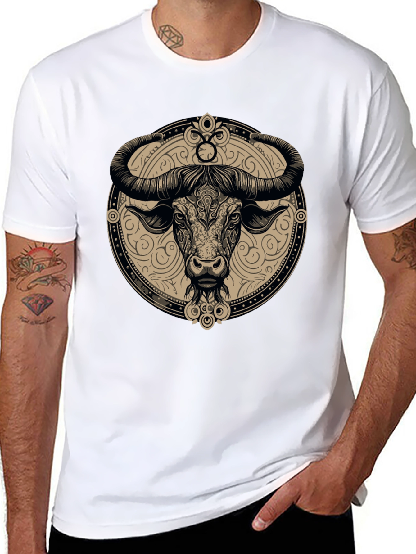 Taurus Zodiac Black T-Shirt