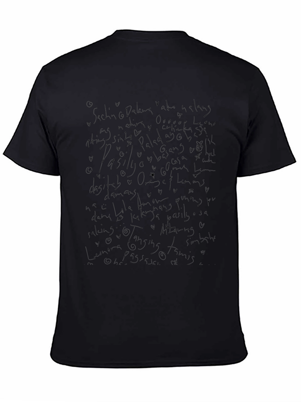 Quote Scribble Black T-Shirt