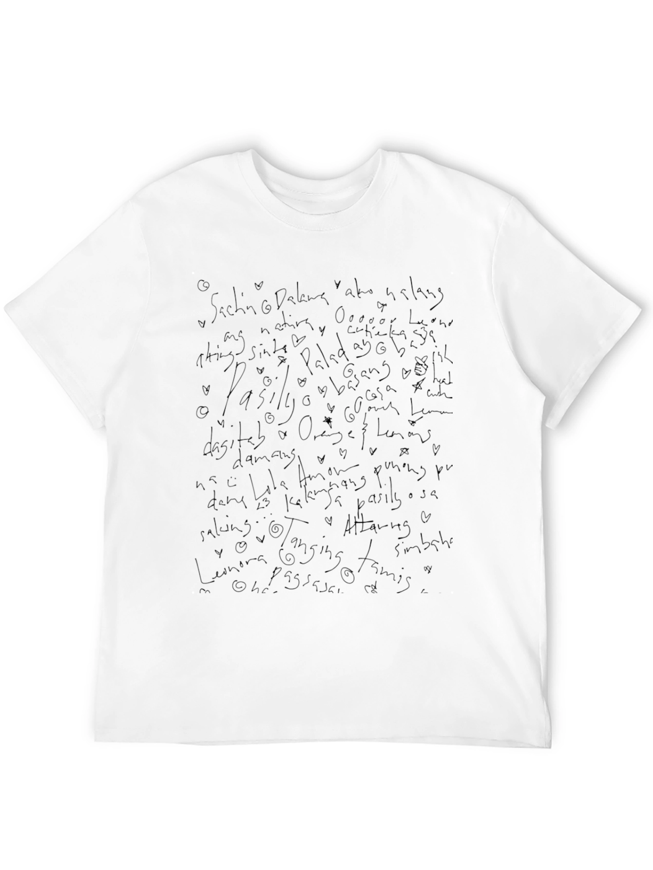 Quote Scribble Black T-Shirt