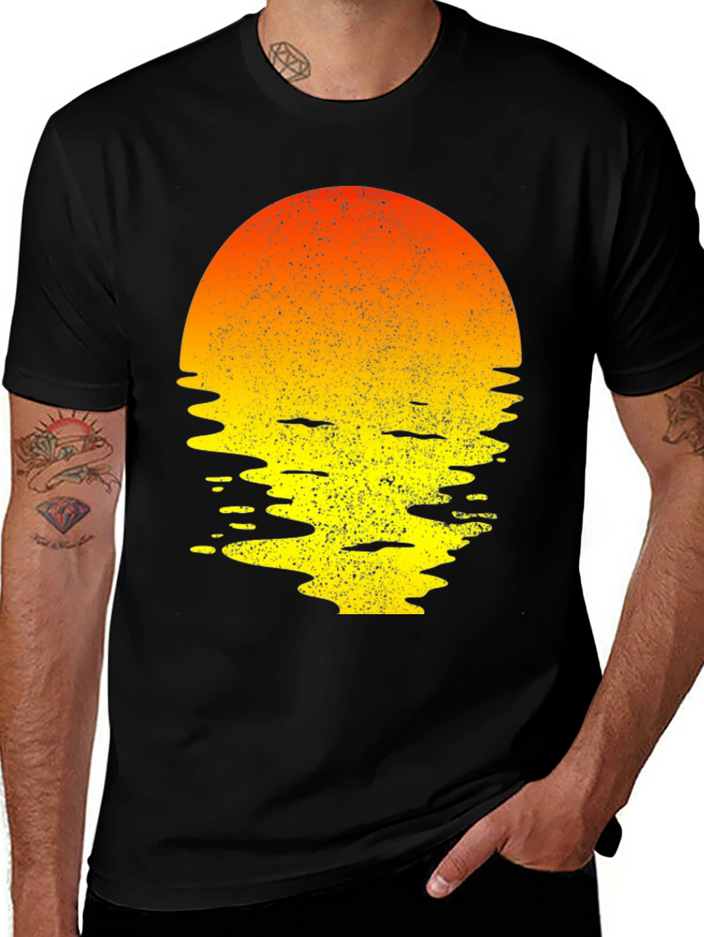 Sunset Waves Graphic Tee - Trendy Summer T-Shirt