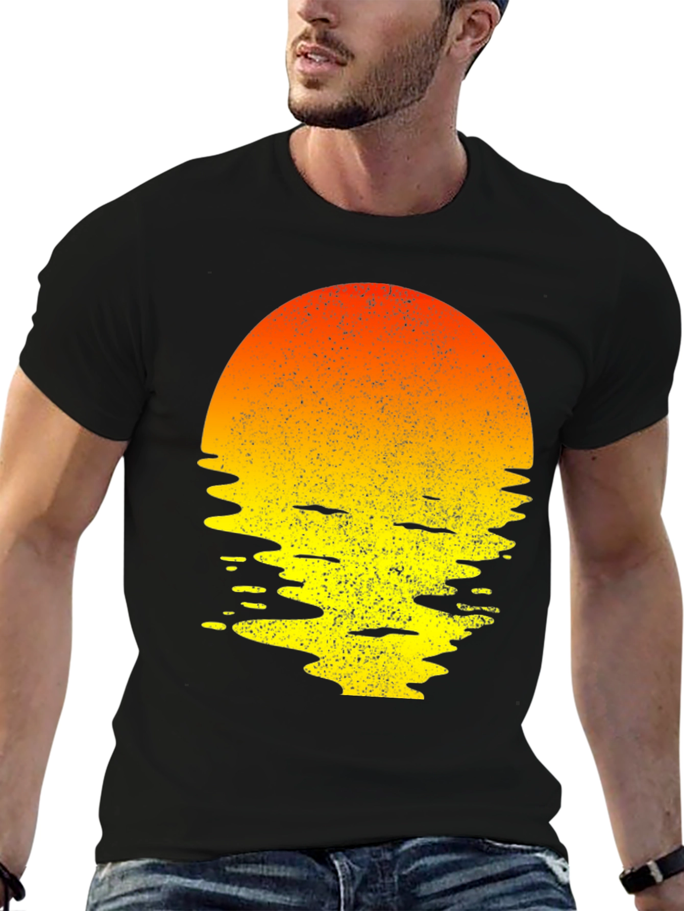 Sunset Waves Graphic Tee - Trendy Summer T-Shirt