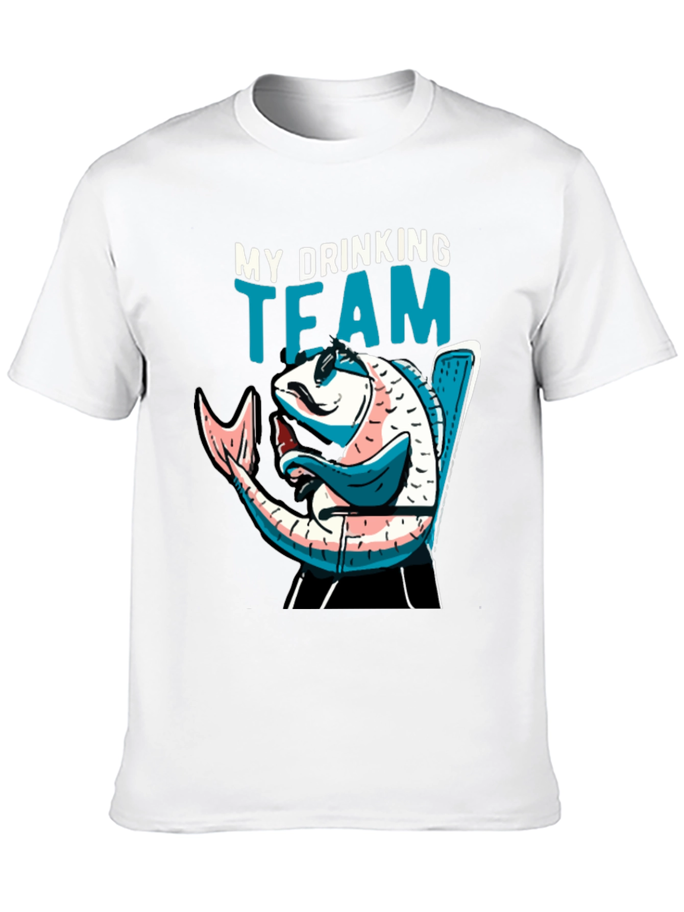 Drinking Team Fish Graphic Tee