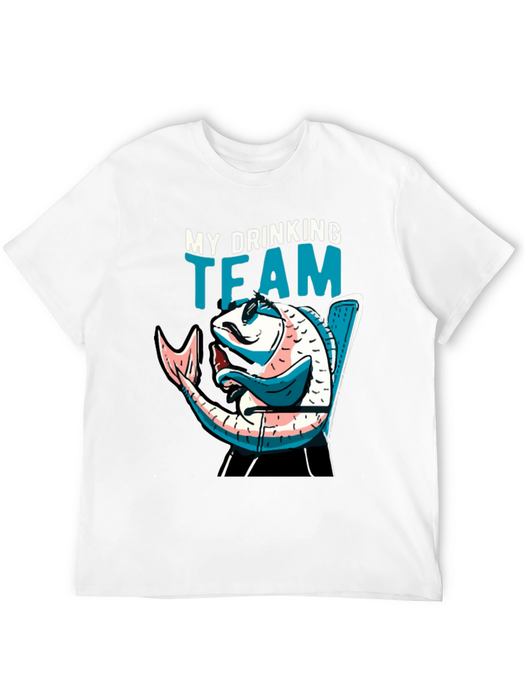 Drinking Team Fish Graphic Tee