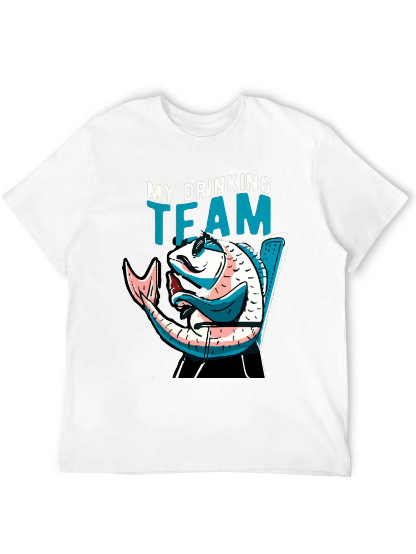 Drinking Team Fish Graphic Tee