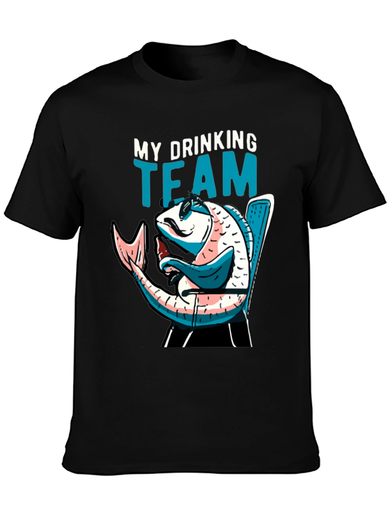 Drinking Team Fish Graphic Tee