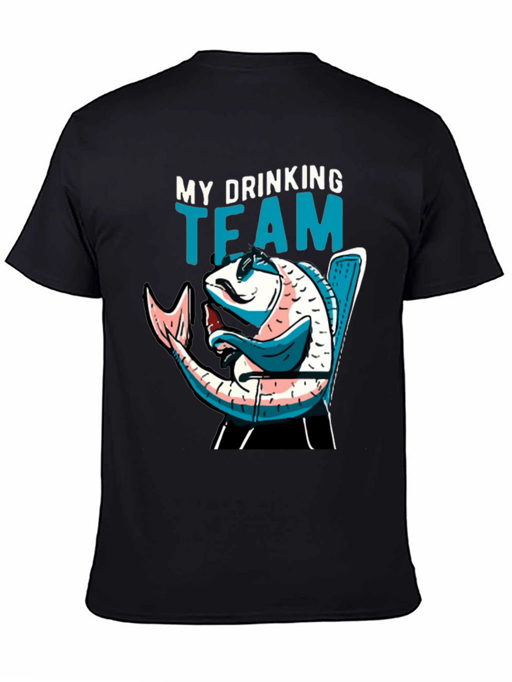 Drinking Team Fish Graphic Tee