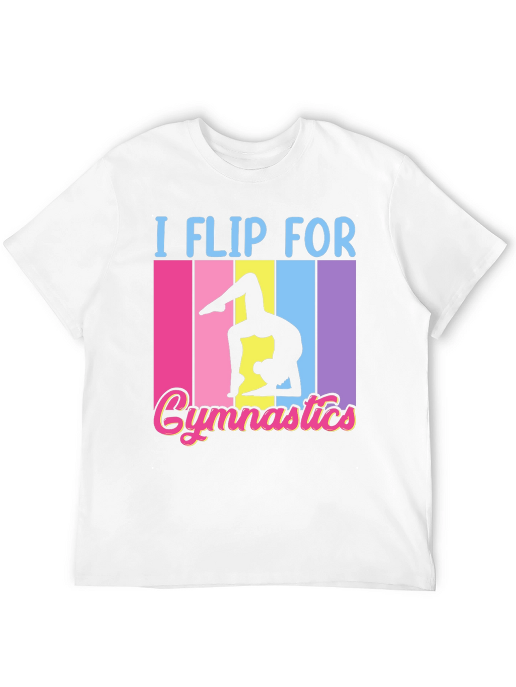 I Flip For Gymnastics Black T-Shirt