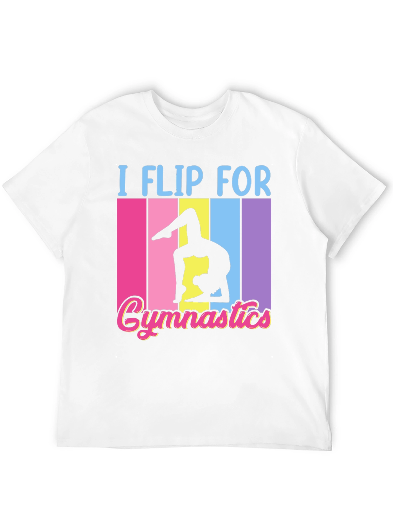I Flip For Gymnastics Black T-Shirt