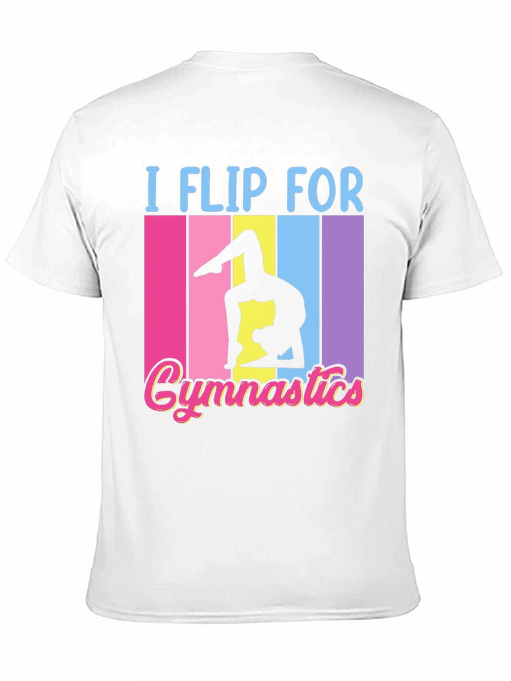 I Flip For Gymnastics Black T-Shirt