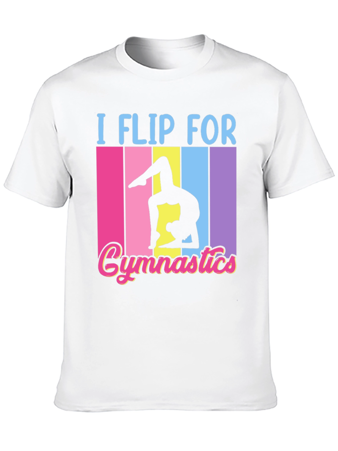 I Flip For Gymnastics Black T-Shirt