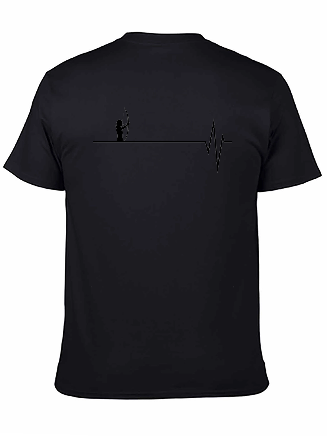 Archer Heartbeat T-Shirt - Black Cotton Tee