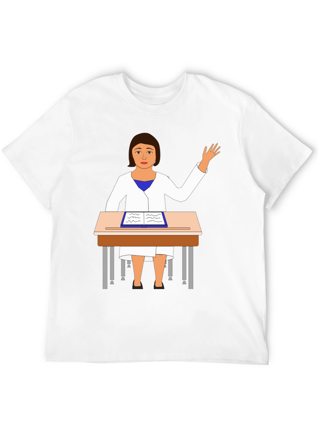 Cartoon Teacher T-Shirt Novelty Graphic Tee