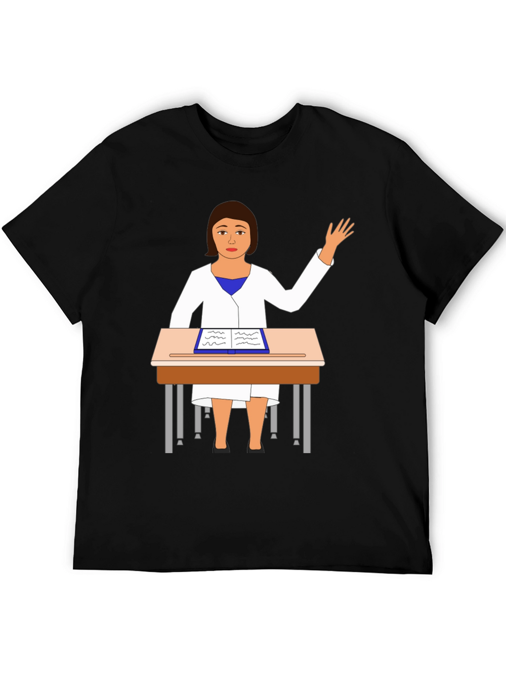 Cartoon Teacher T-Shirt Novelty Graphic Tee