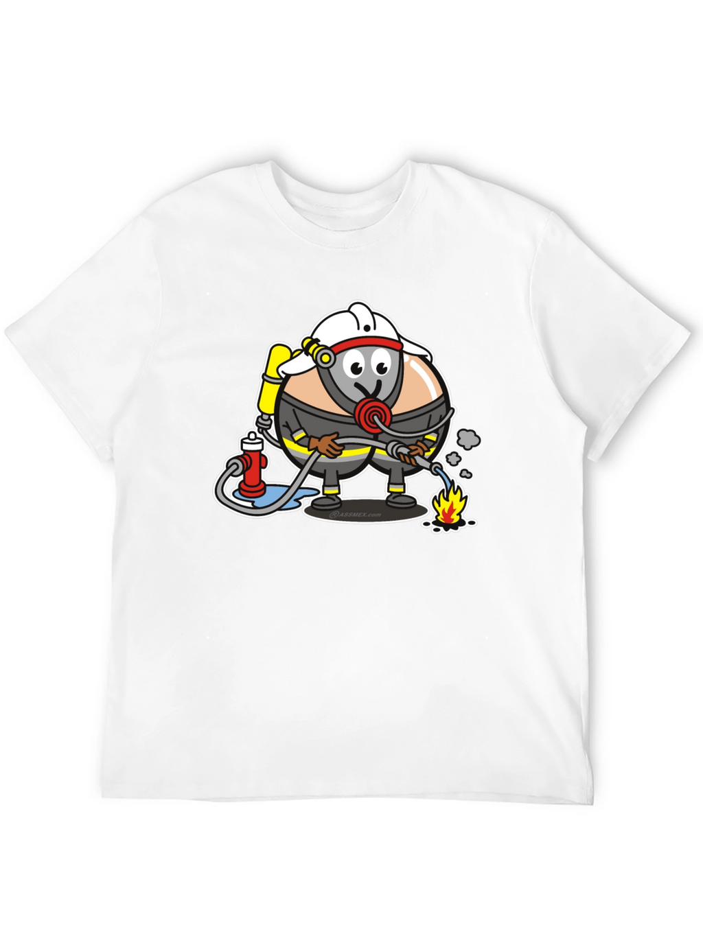 Cartoon Firefighter T-Shirt